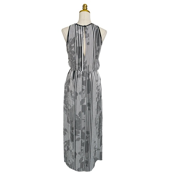 White House Black Market Women’s Sleeveless Striped Split Flowy Maxi Dress Sz 2 - Picture 6 of 11